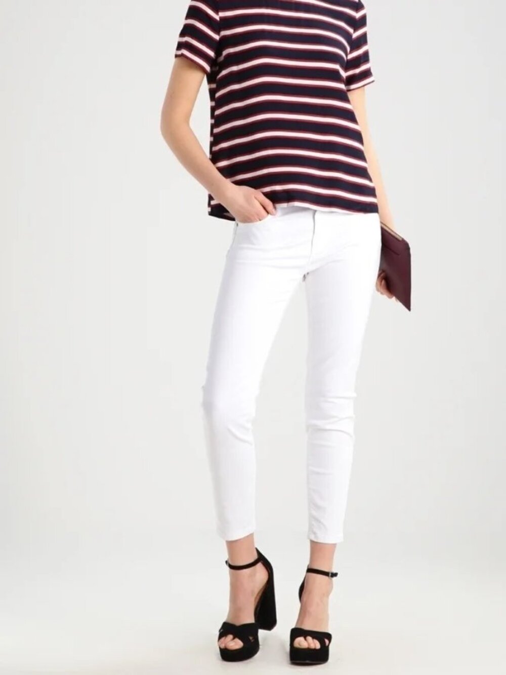 Banana Republic White Skinny Classic Stretch Denim Style Jeans Woman's 28S